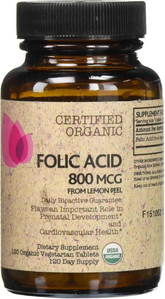 Futurebiotics certificado ácido fólico orgânico - 120 comprimidos