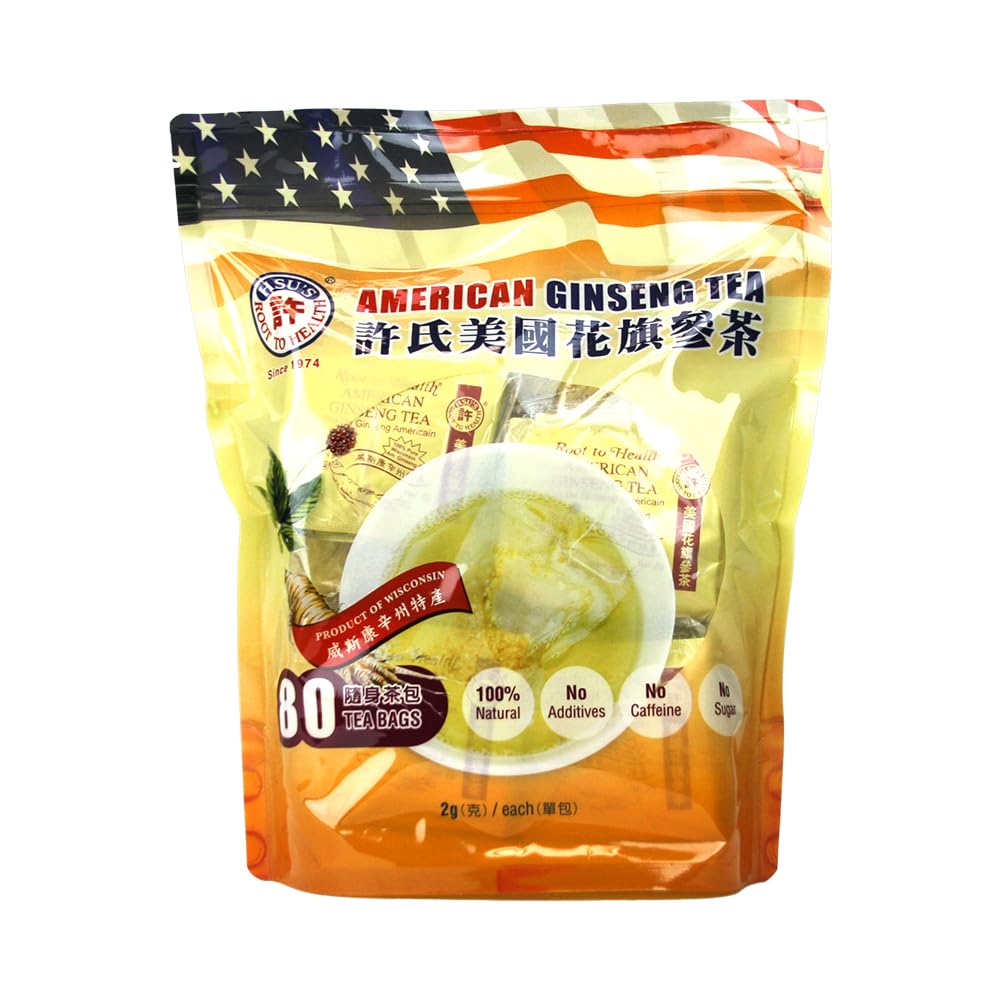 SKU 1024 Hsu O americano Ginseng sacos de chá 80 quilates Wisconsin EUA