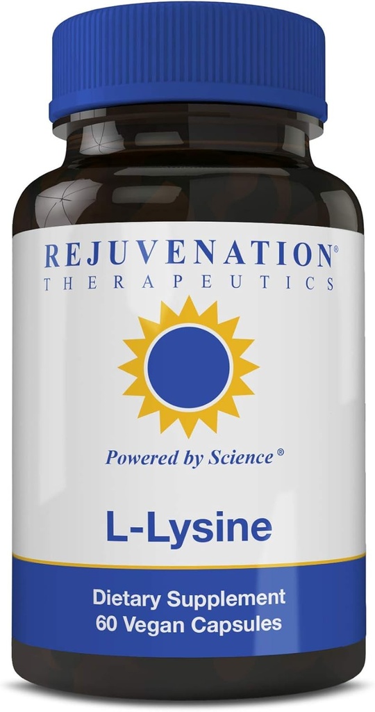 Rejuvenescimento Terapêutica - L-Lysine, Suporta Pele Saudável (60 Cápsulas Vegan, 500mg)