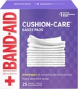 Band-Aid Primeiros Socorros Pads, 2 em x 2 em, 25 ea (Pacote de 1)