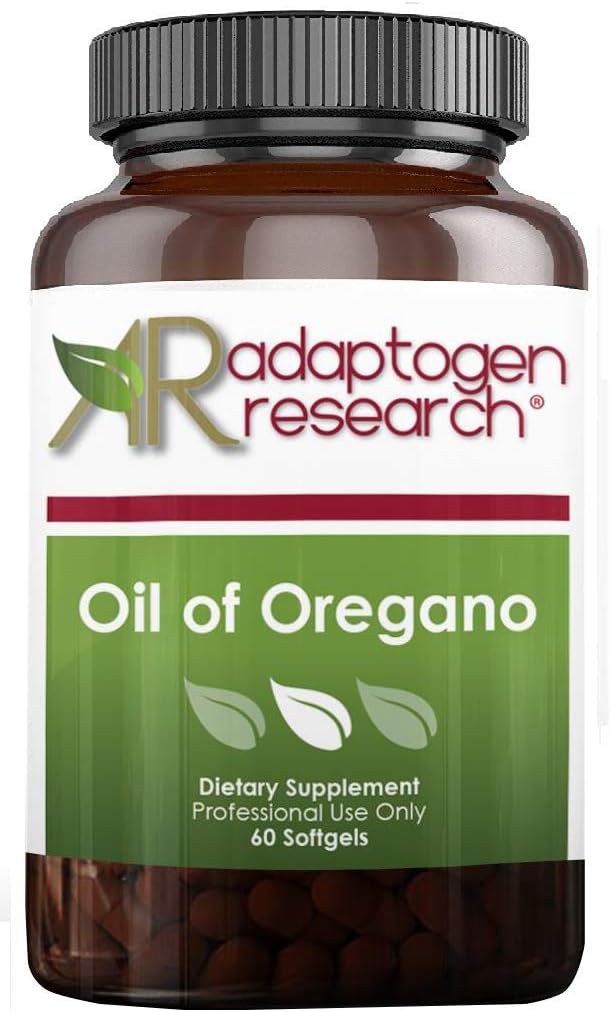 Óleo de Orégano Softgels - Suplemento de óleo de Orégano com Carvacrol altamente concentrado - Suporta limpeza intestinal - comprimidos pequenos (60 Softgels) Ouro