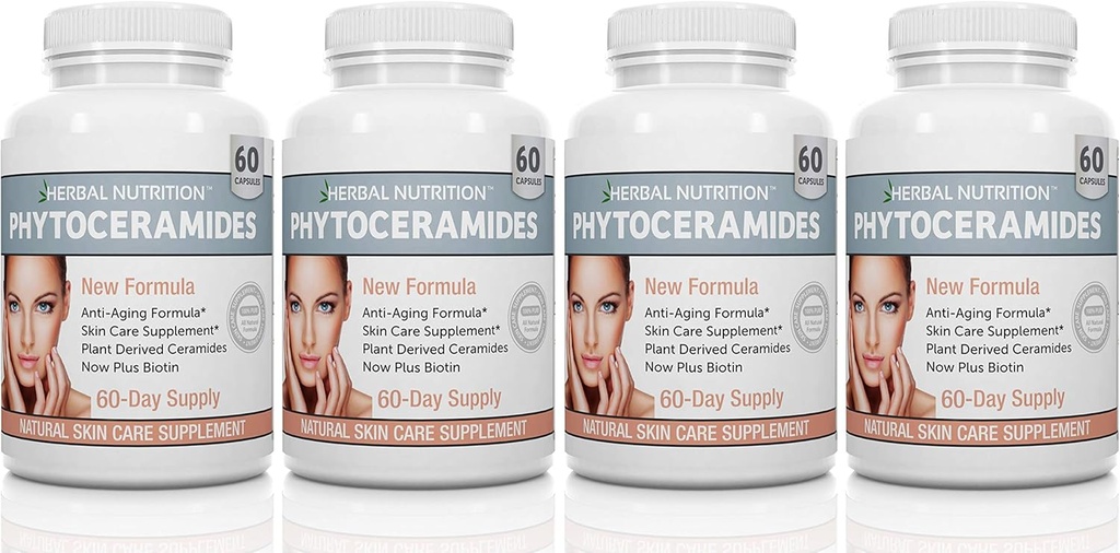 Fitoceramidas Fitoceramidas Arroz Baseado em Biotina Vitamina A C D e E, 4 Bottle Pack 40mg