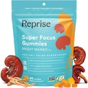 Gummies Focus para Adultos Ginseng americano e coreano com extratos de cogumelos Reishi