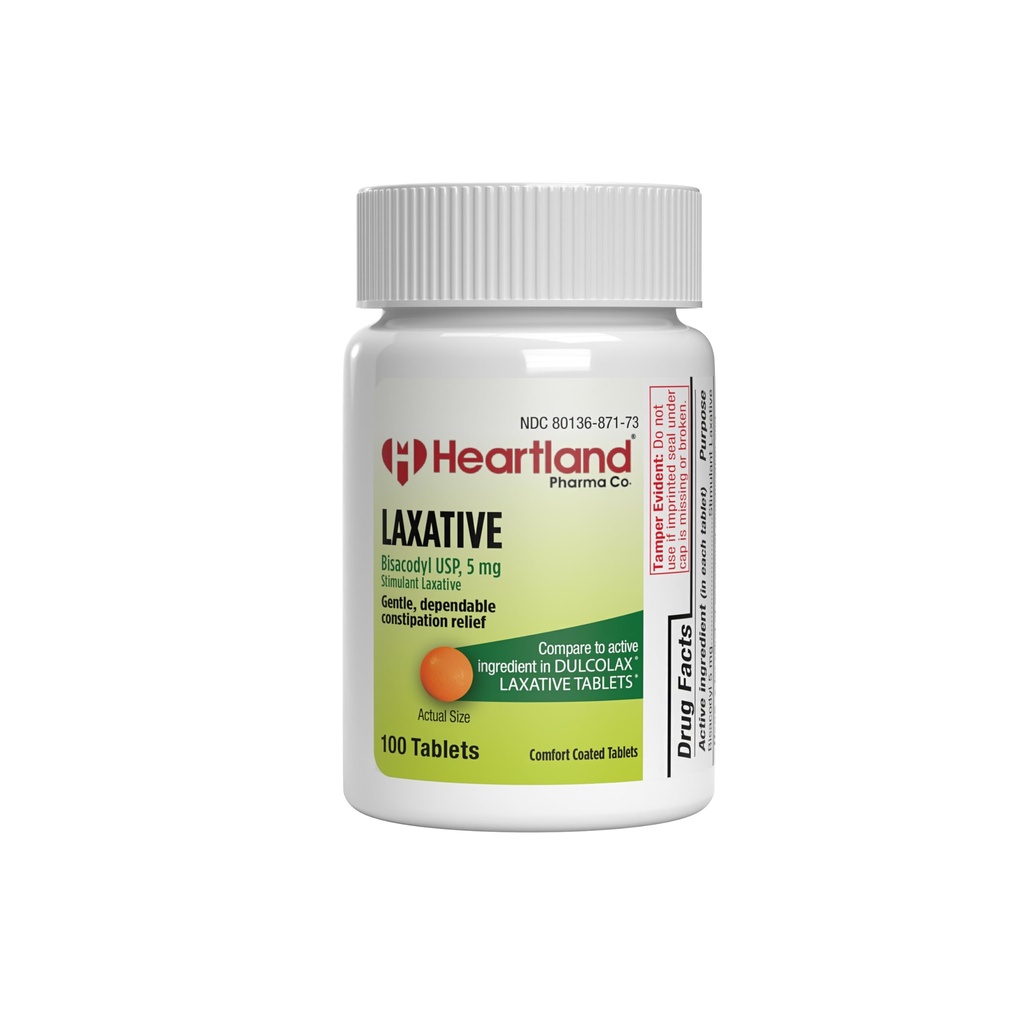 Bisacodyl 5mg . EC Overnight Relief Laxative Tablet .