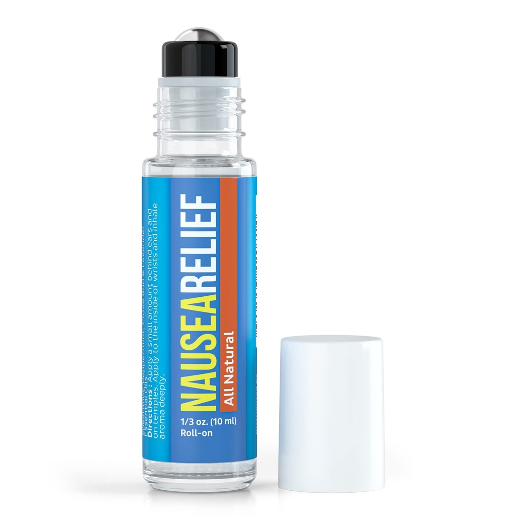 Migrastil Náusea Fácil Roll-On (10ml) - Ajuda rápida para a Queasisness da doença do movimento, Enxaquecas, Chemo, etc - Cruelty-Free & Vegan. Feito nos EUA.