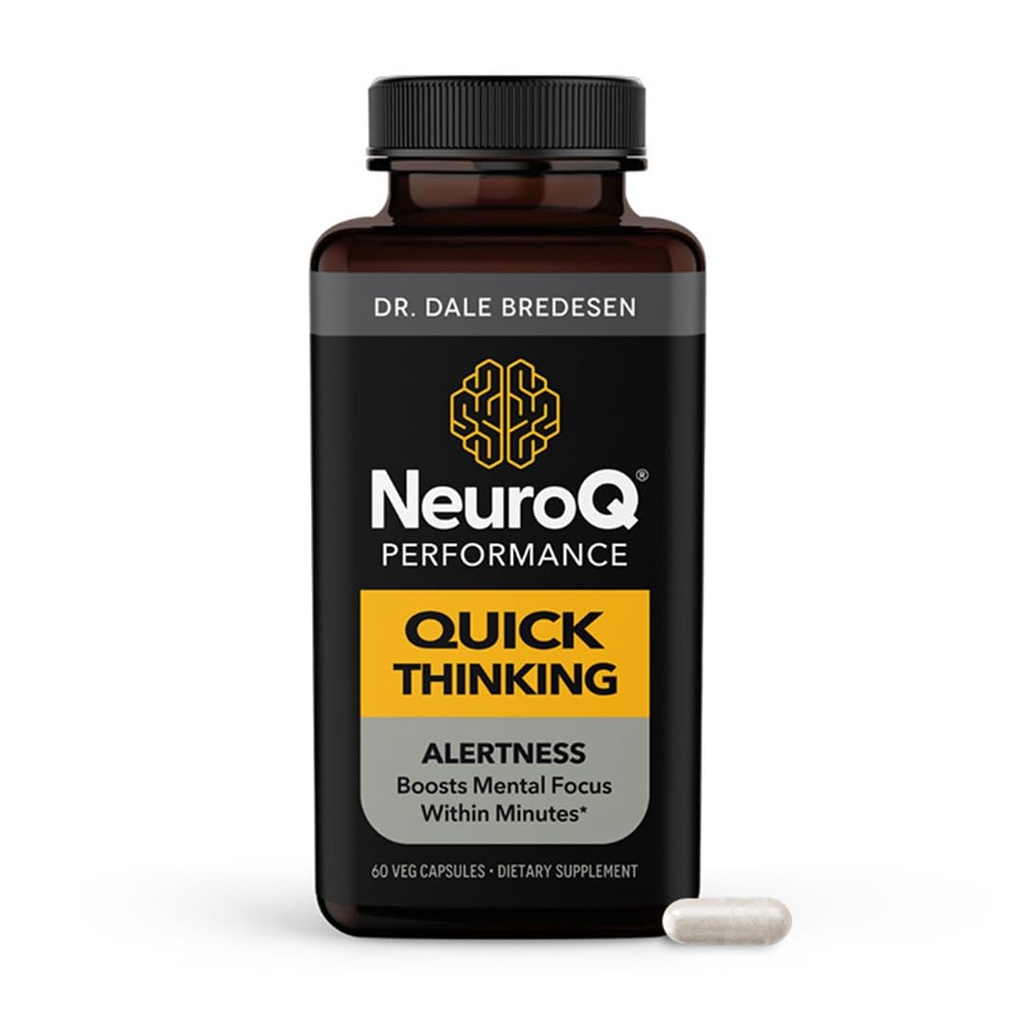 LifeSeasons NeuroQ - Suplemento de Pensamento Rápido Comprimidos - Aumenta alerta + Suporta foco mental - L-Teanina Cafeína L-Tirosina e Beta-Alanina (60 Cápsulas)