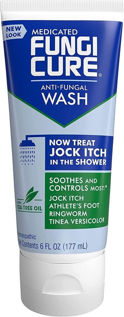 FungiCure medicado anti-fungal Jock Itch Wash - tratar Jock Coceira no chuveiro- 6 Fl Oz (Pacote de 2)