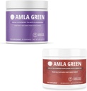 Amla Powder & Green Tea Superfood Supplement, Apoio antioxidante, Made with Elderberries (90 Servings) & Hibiscus (30 Servings), Orgânico, Vegan