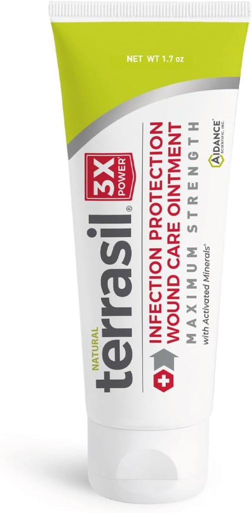 Cuidados com feridas de terrasil MAX 3X - Pomada de cura de feridas, proteção contra infecção para feridas na cama, úlceras, úlceras, bolhas, cortes, raspas, e queimaduras. Dermatologista-testado (1,7 oz)