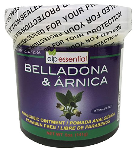 Belladona e Arnica Pomada analgésica 5 onças (141g) Paraben Free