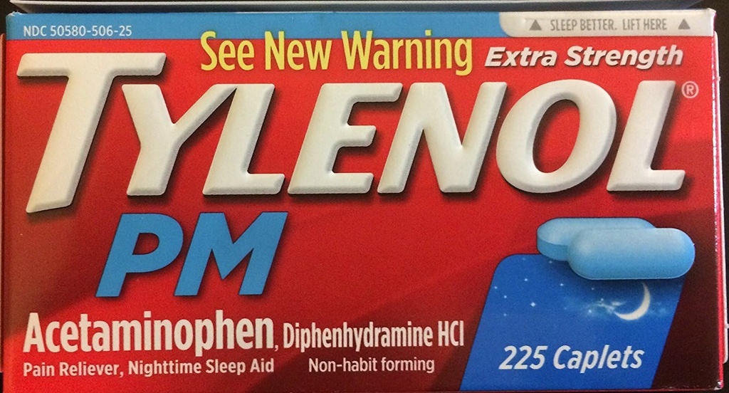 Tilenol PM Caplets de dosagem extra (225 quilates) (2 embalagens)
