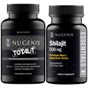 Nugenix Essentials Shilajit e Total-T Testosterona Booster para Homens