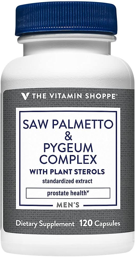 O complexo Vitamina Shoppe viu Palmetto & Pygeum (120 cápsulas)