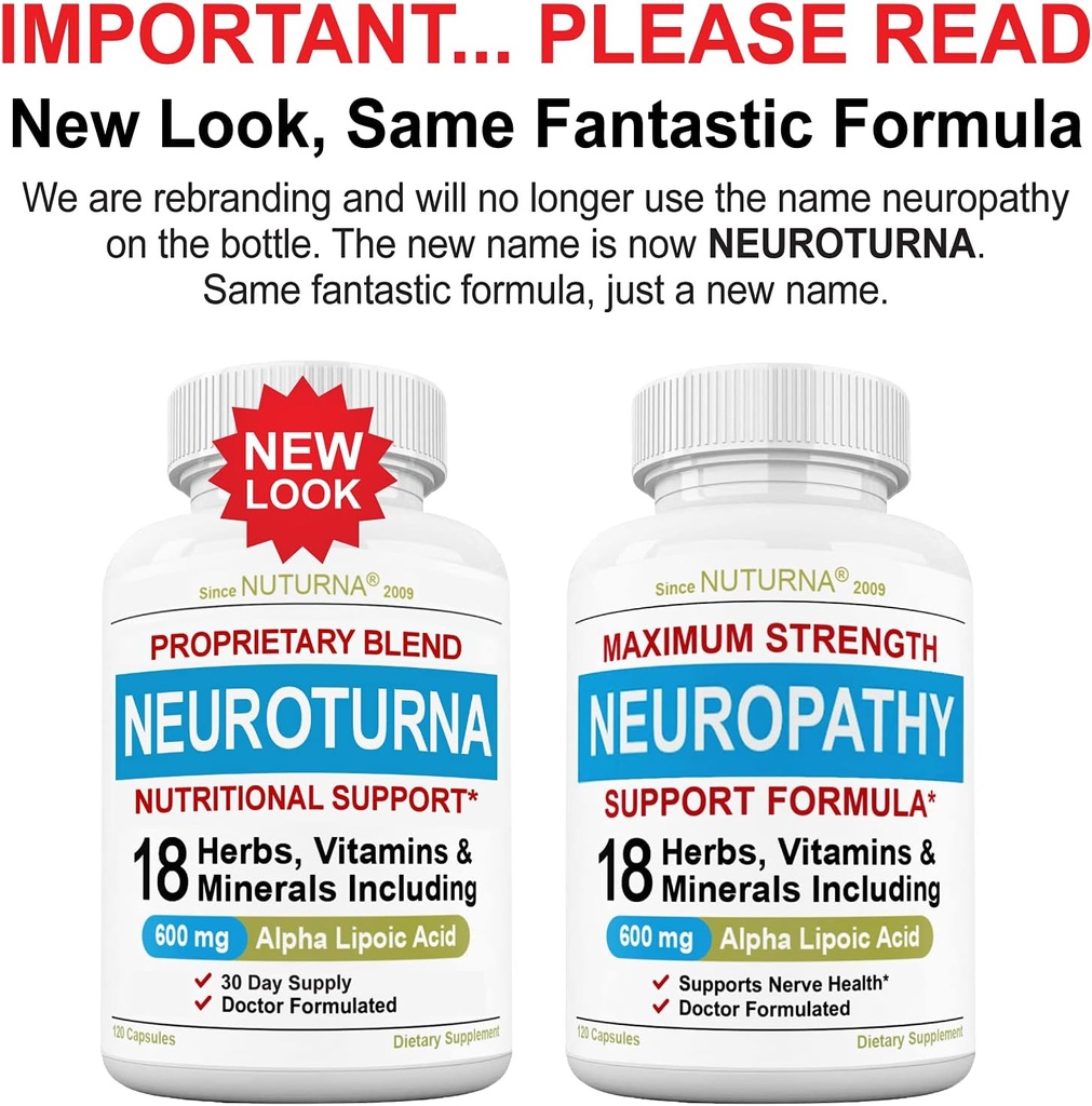 (3 Pack) Suplemento de suporte de neuropatia com 600 mg de ácido alfa lipoico - Benfotiamina, Periférico, Pés, Mão dedos perna dedo do pé, melhor força máxima natural renovação vitaminas - 360 Caps, 90 dias