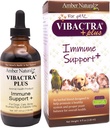 Amber NaturalZ Vibactra Plus Suplemento de ervas para cães, gatos, pássaros, porcos da Guiné, e coelhos, ervas para saúde imunitária e equilíbrio de leveduras