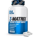EVL pós-treino de recuperação Suplemento - Magnésio e Zinco - ZMatrix Zinco Magnésio Aspartato Suplemento de recuperação muscular para apoio ao sono e saúde muscular