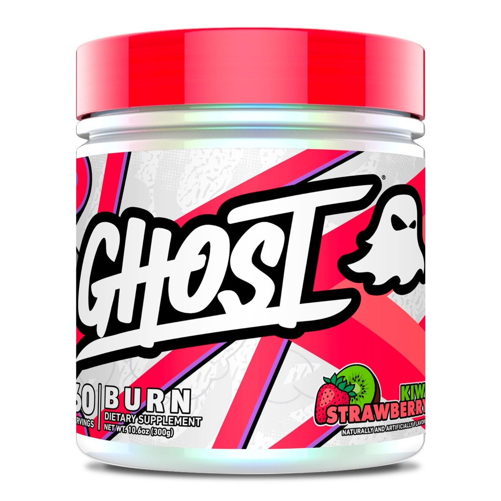 GHOST Burn Weight Management Powder, Kiwi Strawberry (60 Servings) - Metabolismo e suplemento de apoio energético para homens e mulheres - Cafeína natural, L-Carnitina & L-Tirosina - Soy & Açúcar-Free, Vegan