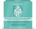 Biotrue Micellar Cuidado com a pálpebra para limpeza de olhos irritados e secos, Bausch + Lomb, Multi, 30 Count