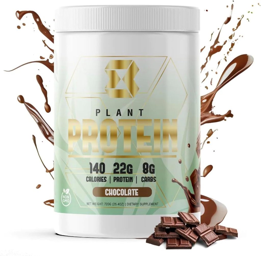 Proteína baseada na planta Motiv-8, 22g de proteína de ervilha, 140 calorias, melhora a recuperação, substituição da refeição do lanche da proteína (20 servões, chocolate)