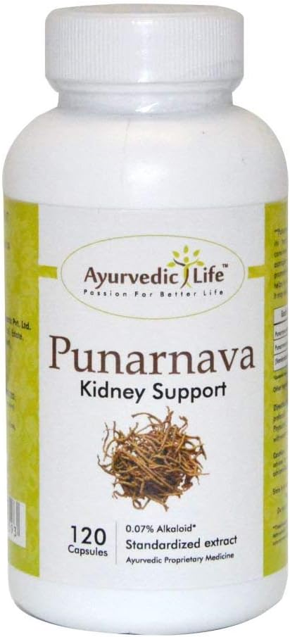 Cápsulas de Herbal Punarnava 350mg Cápsulas, Natural, Suporta Função Rim, Gut Saúde e Digestão Saudável -120 Contagem