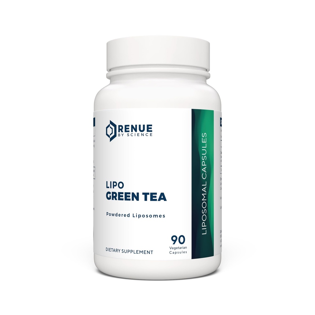 Renue By Science Green Tea Extract □ Suplemento lipossômico de alta resistência □ 90 Cápsulas - 75mg Chá verde por serviço □ Não-GMO □ Made in the USA & Third-Party Tested