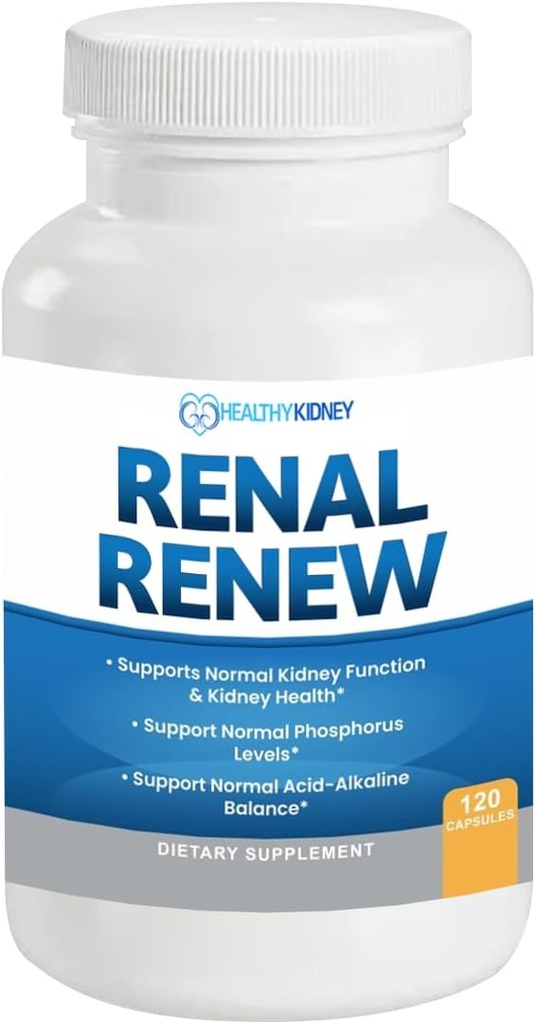 Renew renal: Advanced Rim Cleanse Detox & Repair Rim Support Supplement. Avanço Smart Kidney Supplement Rejuvenesce Rim Saúde 120 Caps