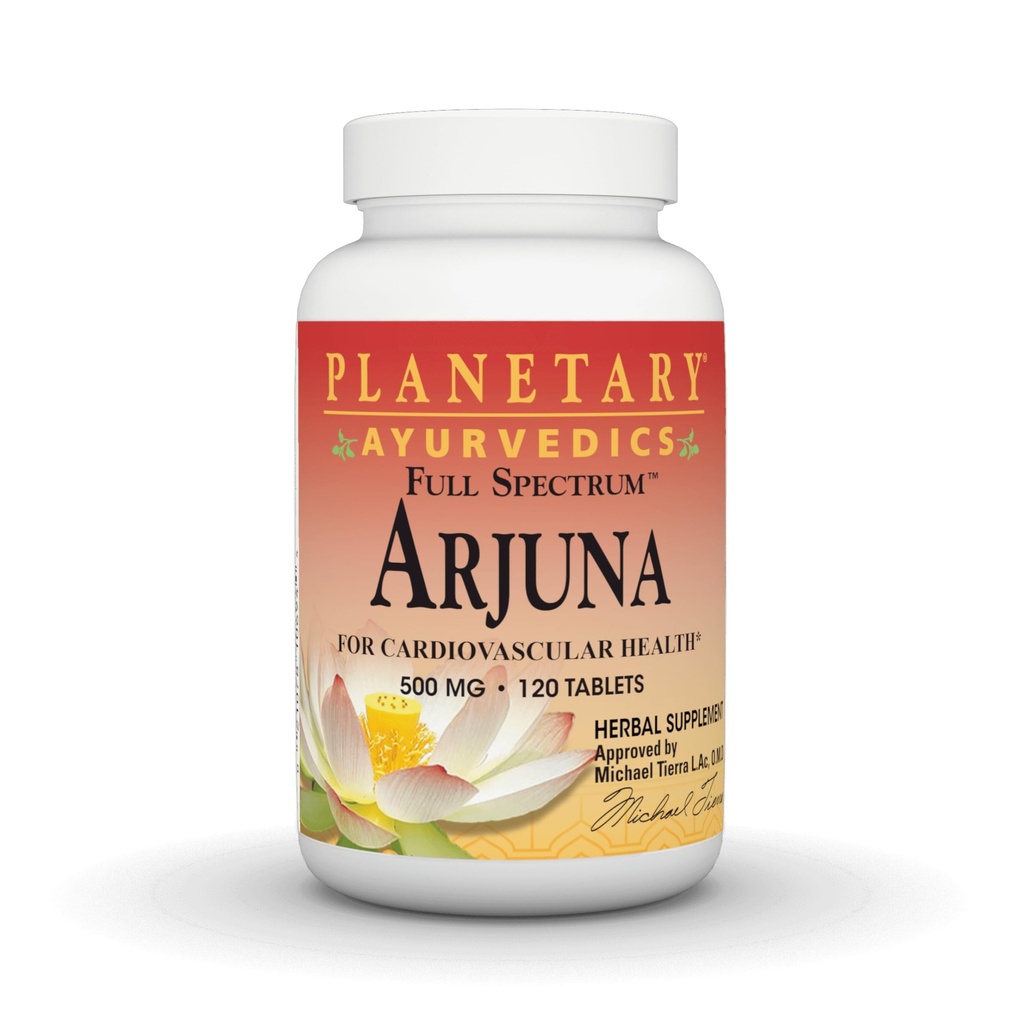HERBAIS PLANETÁRIOS Arjuna Full Spectrum Ayurvedic Nutritional Supplement, 550 Mg, 120 Count
