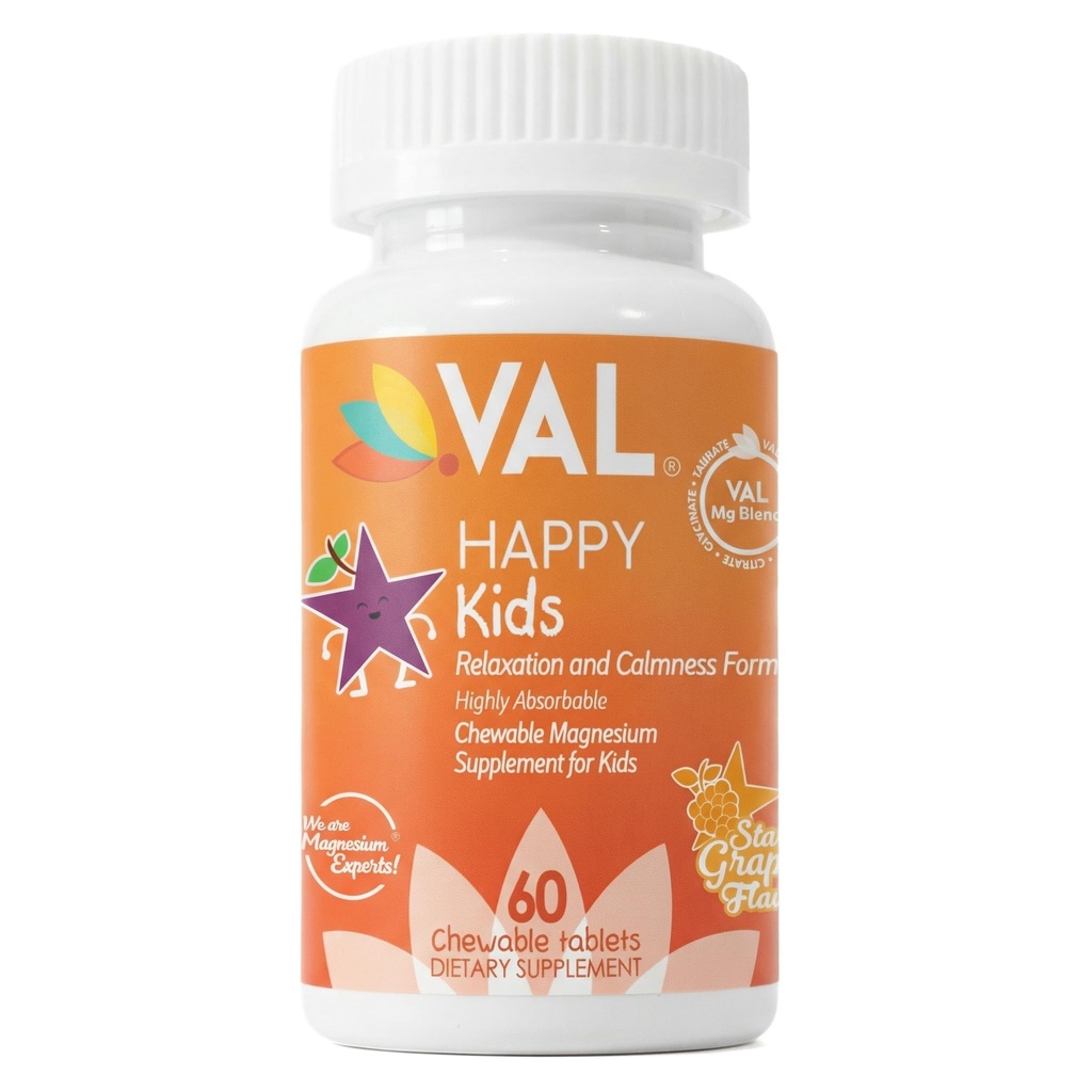 VEL Magnésio para Crianças (High-Absorção Magnésio para Calma, Relaxação e Foco) Mg Glycinate, Citrato e Taurate (High-Absorção Magnésio para Calmo, Relaxação e Foco)