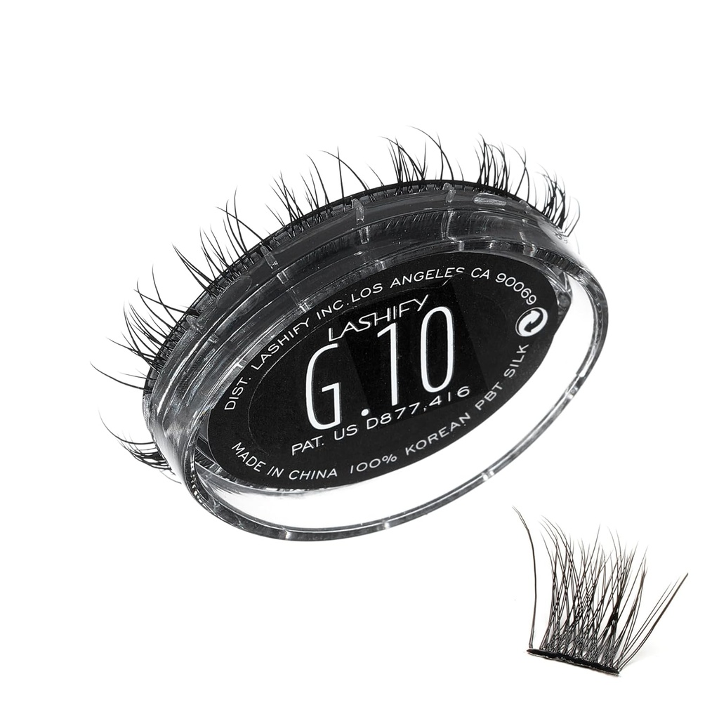 Lashify Gemini 10 milímetros Gossamer Lashes em preto, fácil DIY Falso Cílios para um olhar volumosos, Wispy e brincalhão
