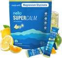 Nello Supercalm Drink Mix - Ashwagandha KSM 66, Magnésio Glycinate & L-Theanina Supplement, Vitamina D3 - Ashwagandha Root Extract - Foco e Relaxação Suporte (20 pacotes de viagem) - Limão