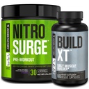 Fábrica Jacked Nitrosurge pré-treino em uva e construir XT muscle building Bundle para homens e mulheres
