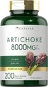 Carlyle Alcachofra Extract Cápsulas 8000mg □ 200 Contagem Não-GMO, Suplemento sem glúten