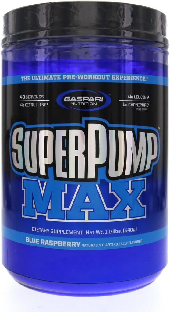 Gaspari Nutrition Super Pump Max Blue Raspberry Ice - 1,41 lbs