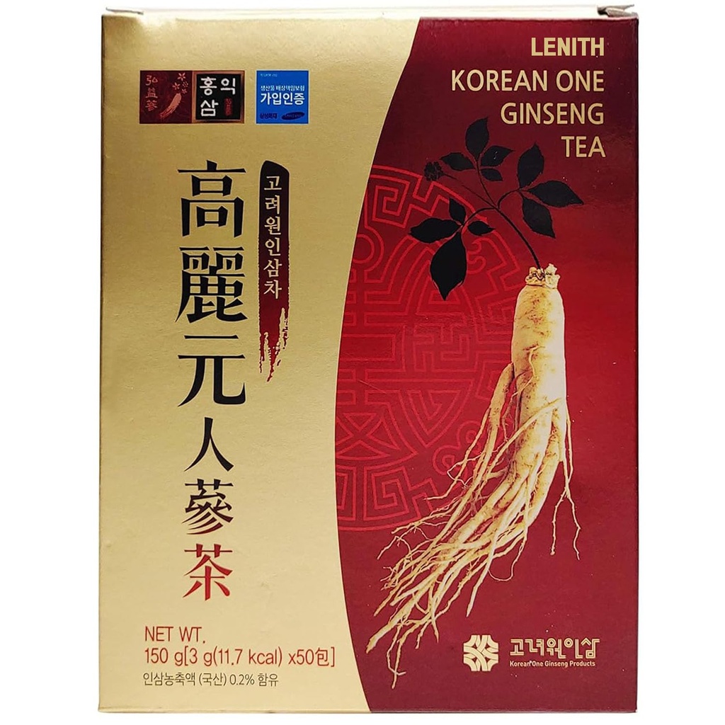 LENITH Korean Panax Ginseng Raízes Extrair Granules Tea 50T 150g (3g X 50 sacos)