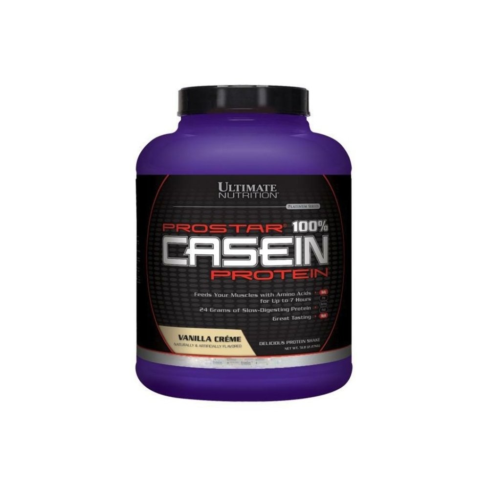 Ultimate Nutrition Prostar Micellar Casein Protein Powder 24 Grams of Protein, 9.9 Grams of EAAS e 4.6 Grams of BCAAS-69 Servings,Vanilla Powder,5 Libras