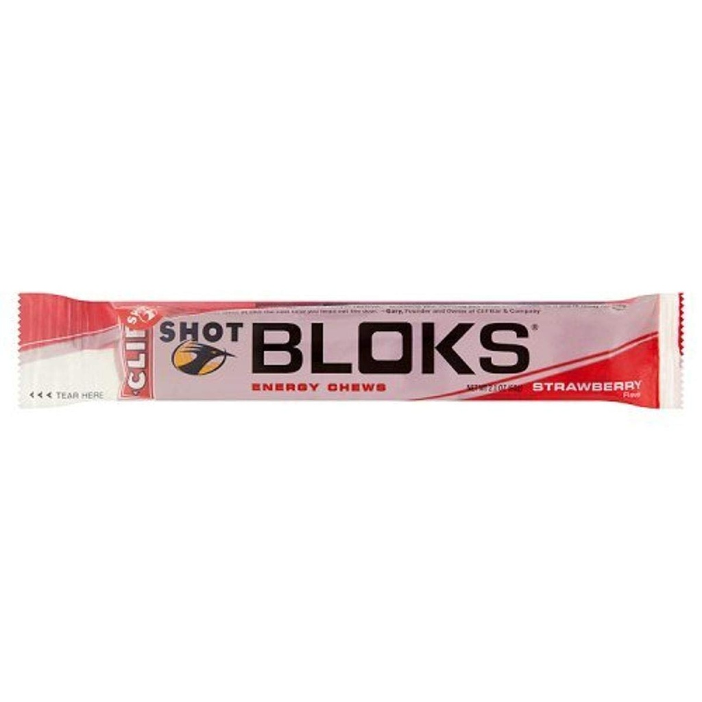 Clif Shot Gel Morangos, 2,1 onças