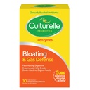 Culturelle Bloating & Defesa de Gás, Enzimas Digestivas e Probióticos para Saúde Digestiva, 30 Cápsulas, Suporta Indigestão Ocasional e Desconforto
