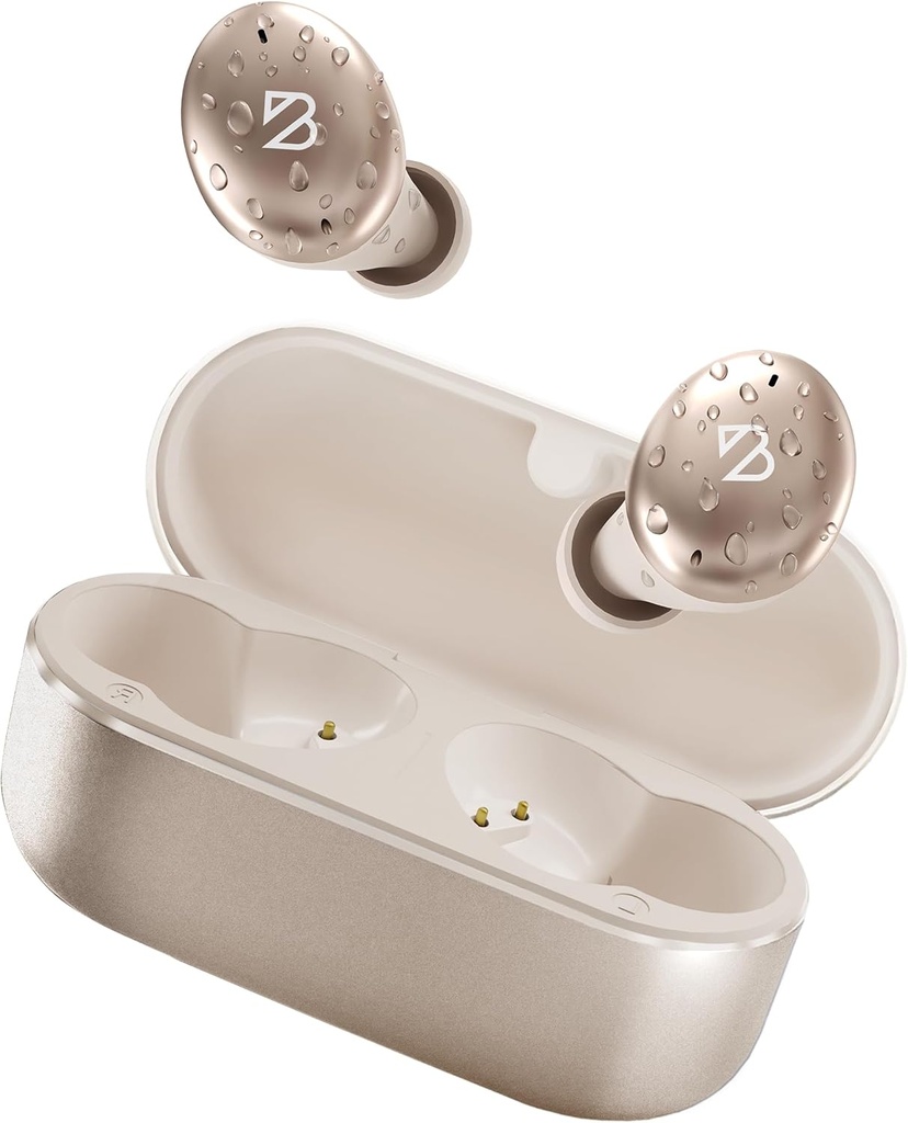Back Bay Audio Tempo 30 Earbuds Wireless para Orelhas Pequenas - Som premiado, Earbuds Bluetooth à prova de suor, Buds Orelhas Confortáveis para Mulheres, Orelhas de Ouro Canais Pequenos Orelhas, Auscultadores Long Battery