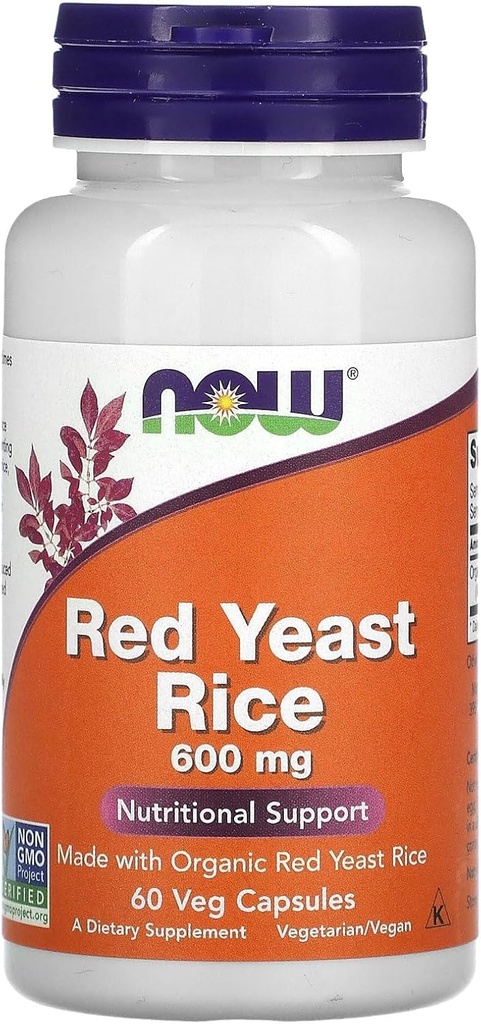 AGORA Alimentos Red Yeast Rice, 600 mg, 60 Veg Cápsulas
