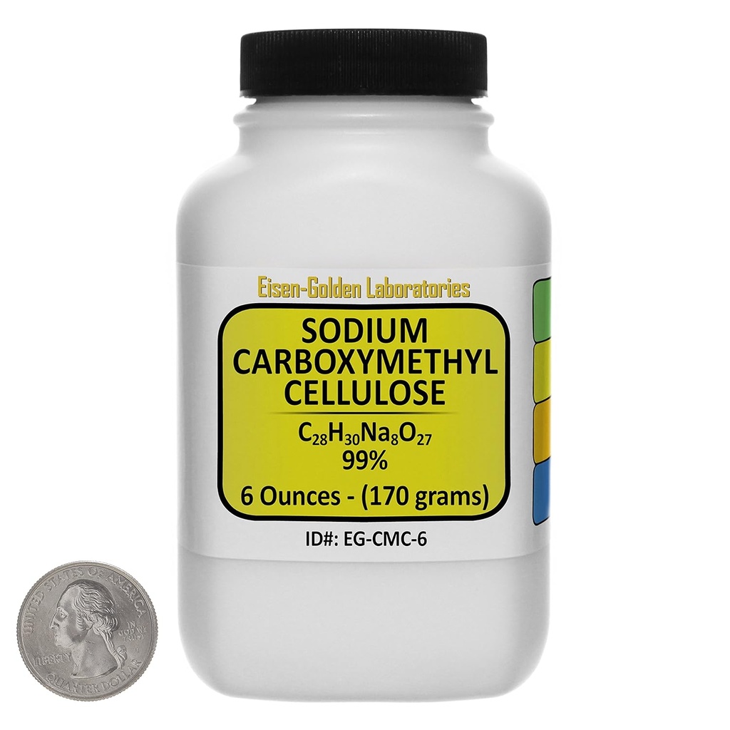 Carboximetilcelulose de sódio [CMC] 99% Pó de Grau Alimentar 6 Oz em uma garrafa de protetor espacial