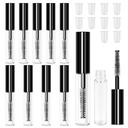 Adecco LLC AHIER 10 pcs 4ML Reutilizável frasco vazio tubo recipiente para óleo de crescimento de cílios / máscara com escova para casa e viagem (10p)...
