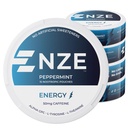 Pouches NZE Cafeína Nootropic (Peppermint) - Pouches de energia com 50mg de cafeína, Alpha GPC, L-Tirosina & L-Teanina sem açúcar ou adoçantes artificiais - 15 Pouches grátis de nicotina por lata - 5 Pack