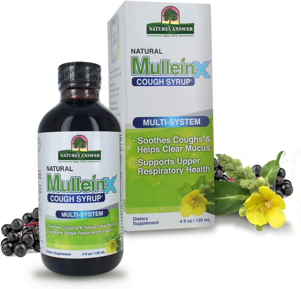 Resposta da natureza Mullein-X Multi Sistema Tosse X Syrup 4 Onça