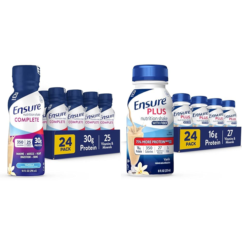 Certifique-se de Shake Nutrition COMPLETE 30g de Protein Meal Replacement Shake com nutrientes para a saúde imunitária & Gare Plus Liquid Nutrition Shake com fibra