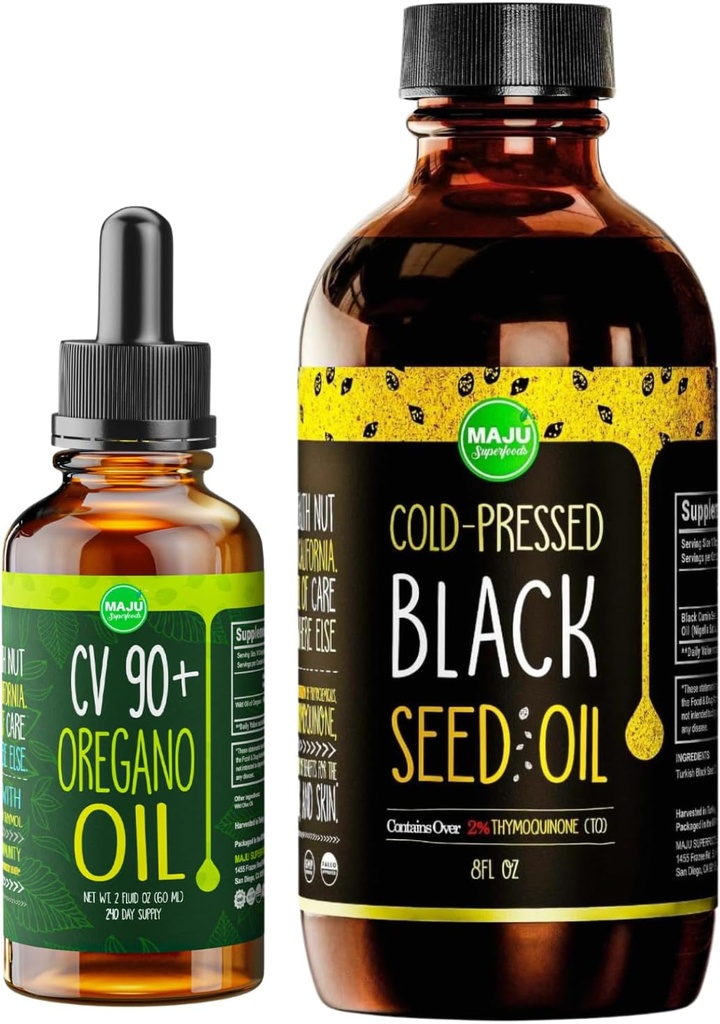 Maju Superfoods Orégano e Black Seed Oil Bundle