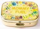 AmyZone Metal Pill Organizer Travel Friendly Portable Compact Pill Box Caixa de comprimidos bonito para segurar vitaminas/tilenol/peixe óleo/suplementos/Meds/Tablet para bolsa/bolsa (combustível de mamãe)