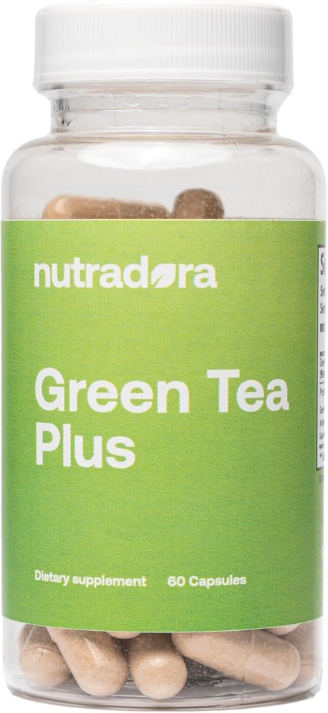 Cápsulas de Extrato de Chá Verde com EGCG e Extrato de Feijão Verde - Suplemento de Ervas Orgânicas com Apoio à Digestão para Mulheres e Homens, Vegan, 60 comprimidos