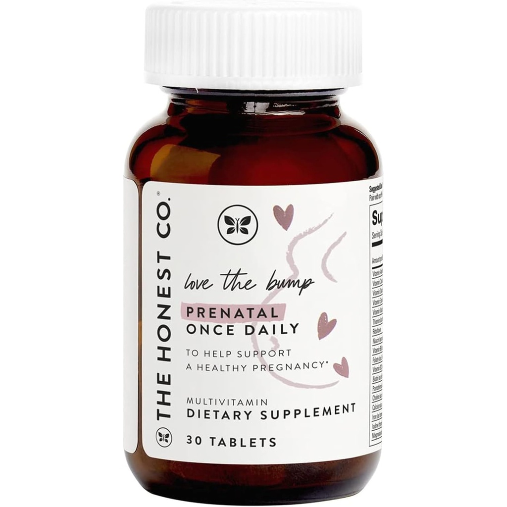 A empresa honesta ama o pré-natal Bump uma vez suplemento diário NSF certificado não OGM Multivitamin 30 comprimidos de contagem