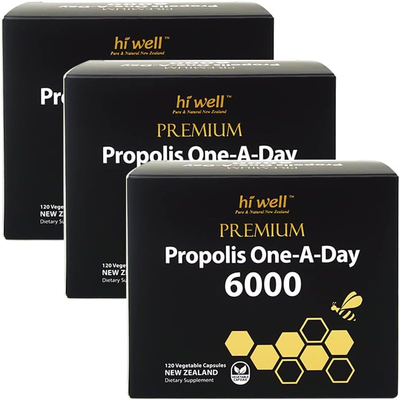 (Pacote de 3) Hi Bem Premium Própolis 1-A-Dia 6000 Flavonoid 120mg 120Capsules