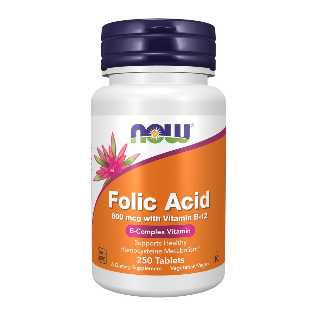 AGORA Ácido Fólico 800 mcg com vitamina B-12,250 Comprimidos